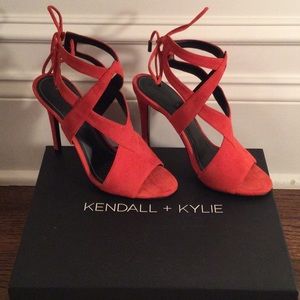 Kendall + Kylie Red Suede Heels | Eston
